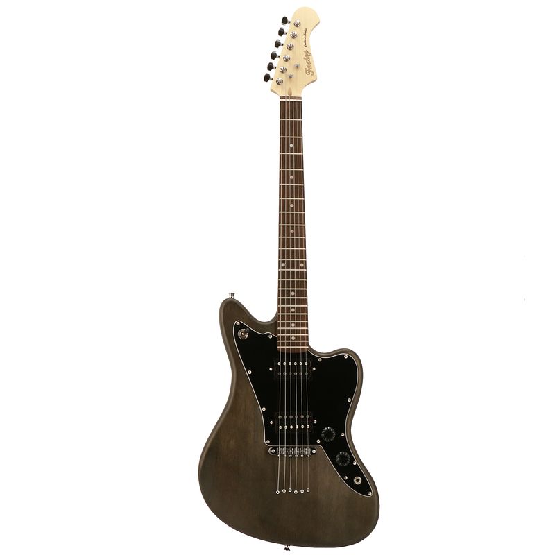 Foto van Fazley outlaw series maverick basic hh black elektrische gitaar met gigbag