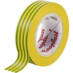 Foto van Coroplast 302 302-10-19gn/ye isolatietape groen, geel (l x b) 10 m x 19 mm 1 stuk(s)