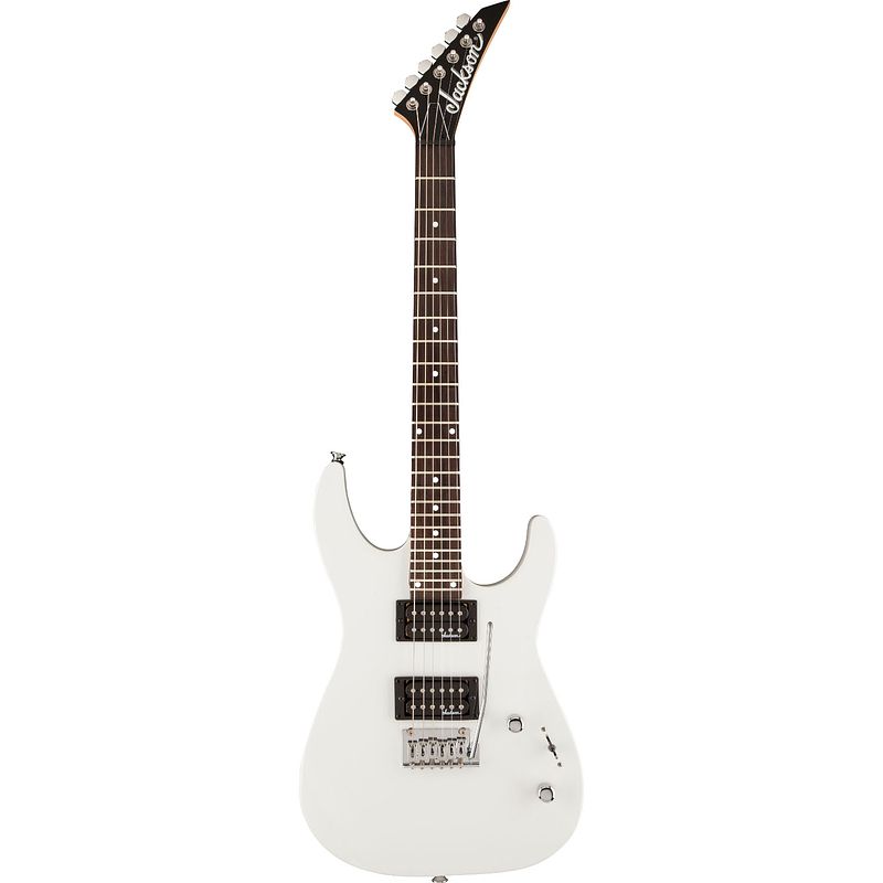 Foto van Jackson js12 dinky gloss white elektrische gitaar wit