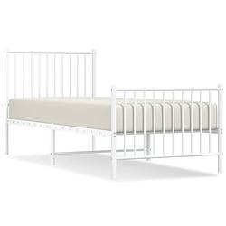 Foto van The living store bedframe - klassiek - metalen constructie - metalen latten - extra opbergruimte - functioneel hoofd-