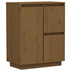 Foto van Vidaxl dressoir 60x34x75 cm massief grenenhout honingbruin