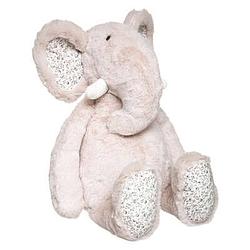 Foto van Pluche knuffel dier beige olifant 45 cm - knuffeldier