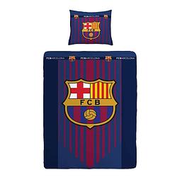 Foto van Fc barcelona dekbedovertrek - 100% katoen - 1-persoons (140x200 cm + 1 sloop) - 1 stuk (60x70 cm) - multi