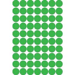 Foto van Apli ronde etiketten in etui diameter 19 mm, groen, 560 stuks, 70 per blad