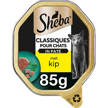 Foto van Sheba classics pate kuipje kip kattenvoer 85g bij jumbo