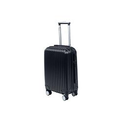 Foto van Handbagage koffer 55cm zwart 4 wielen trolley met pin slot