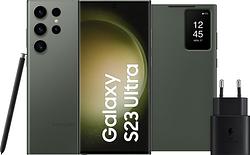 Foto van Samsung galaxy s23 ultra 256gb groen 5g + accessoirepakket