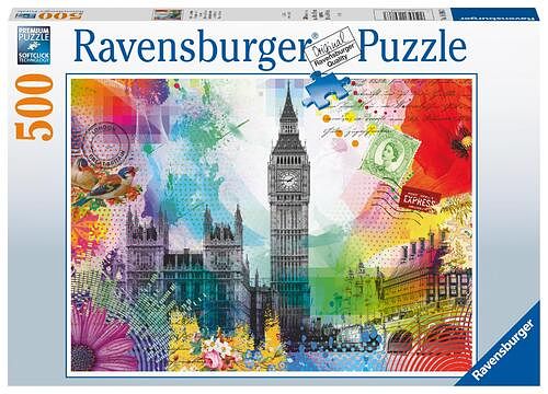 Foto van Kaartje uit londen (500 stukjes) - puzzel;puzzel (4005556169863)