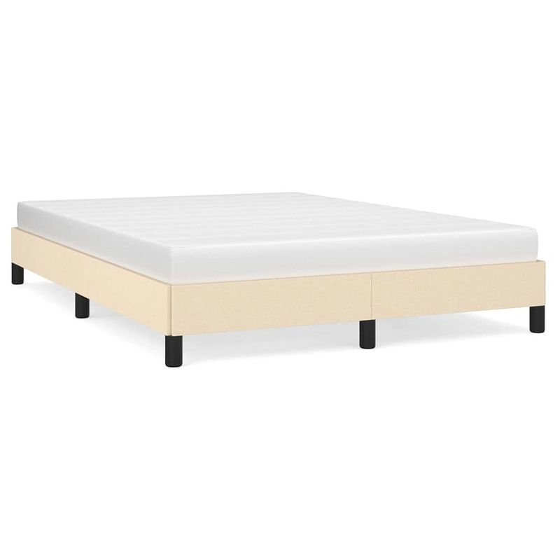 Foto van Vidaxl bedframe stof crèmekleurig 140x190 cm