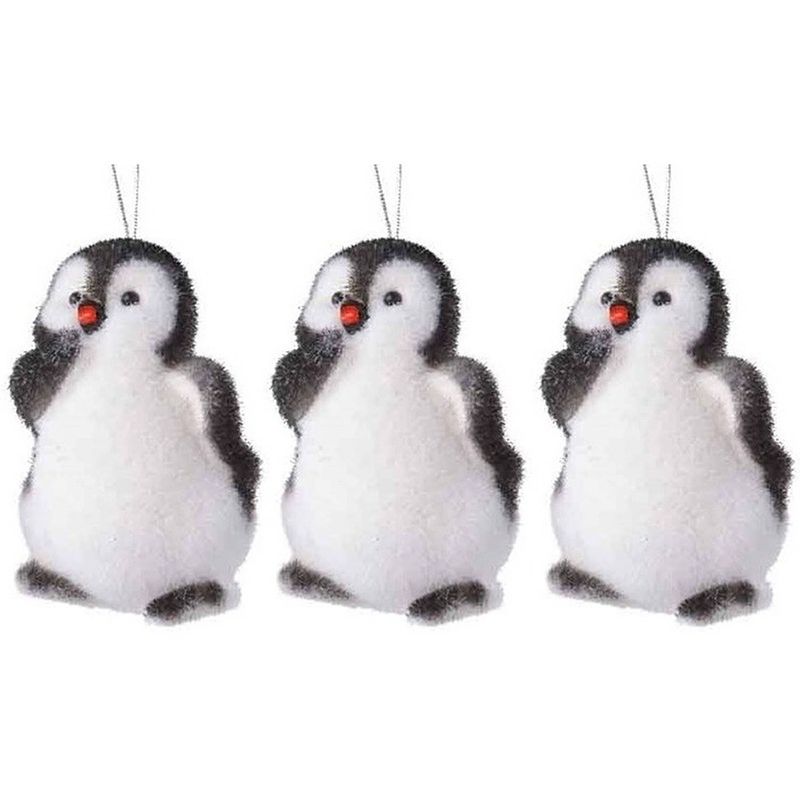 Foto van 3x pinguins kerstornamenten kersthangers 9 cm - kersthangers