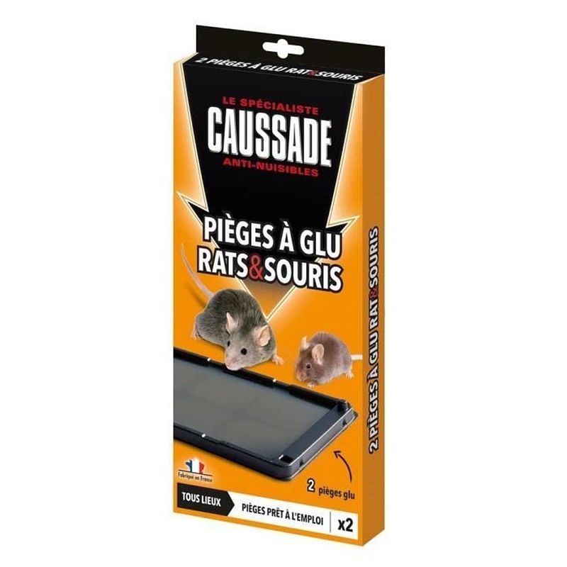 Foto van Caussade 2 lijmvallen - voor ratten en muizen - 120 g