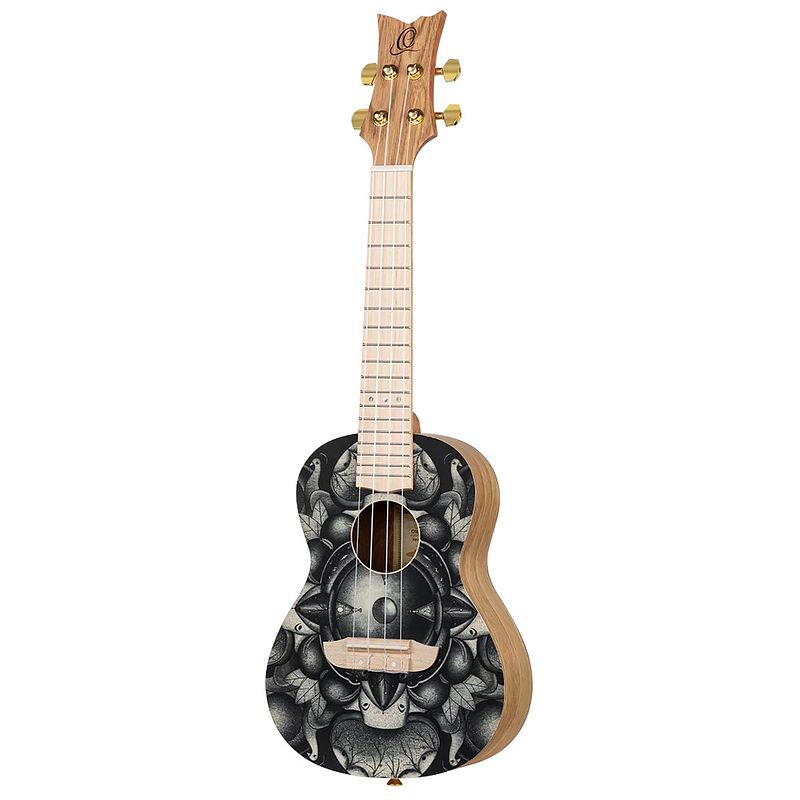 Foto van Ortega ruar-bi art series concert size ukulele birds concert ukelele