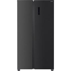 Foto van Wiggo wr-sbs18e(dx) - amerikaanse koelkast - no frost - 2 deuren - display - super freeze - 442 liter - zwart