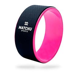 Foto van Matchu sports yoga wiel roze - zwart/roze - 13 cm - ø 33 cm - abs