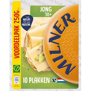 Foto van Milner jong 30+ kaas voordeelpak 10 plakken 250g bij jumbo