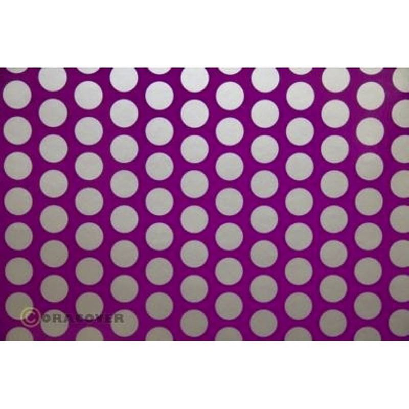 Foto van Oracover 41-015-091-010 strijkfolie fun 1 (l x b) 10 m x 60 cm violet-zilver (fluorescerend)