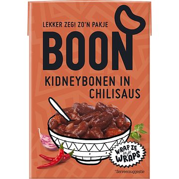 Foto van Boon kidneybonen in chilisaus 190g bij jumbo