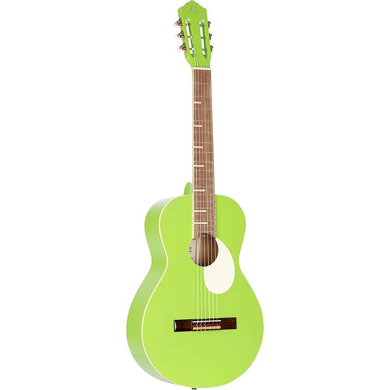 Foto van Ortega gaucho series rga-gap green apple 4/4-formaat klassieke gitaar met gigbag