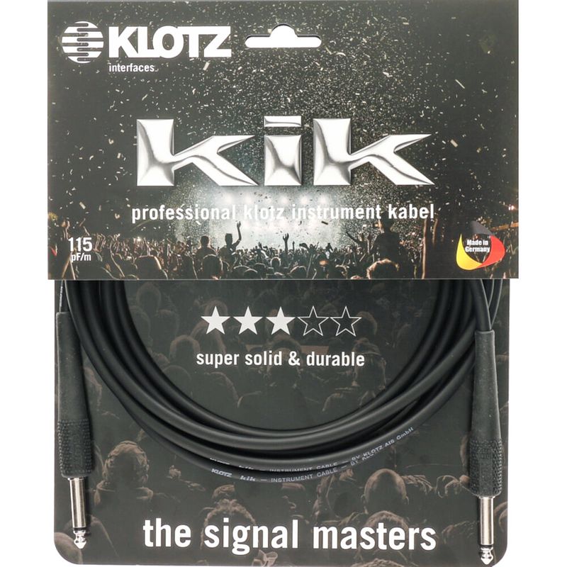 Foto van Klotz kik6.0ppsw jack 2p - jack 2p 6 meter instrumentenkabel