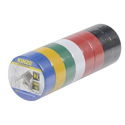 Foto van 24x gekleurde rollen isolatie tape - 18 mm x 5 meter - isolerende tape - klusmateriaal