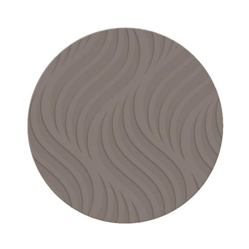 Foto van Ronde placemat taupe met wave patroon 37 cm - placemats