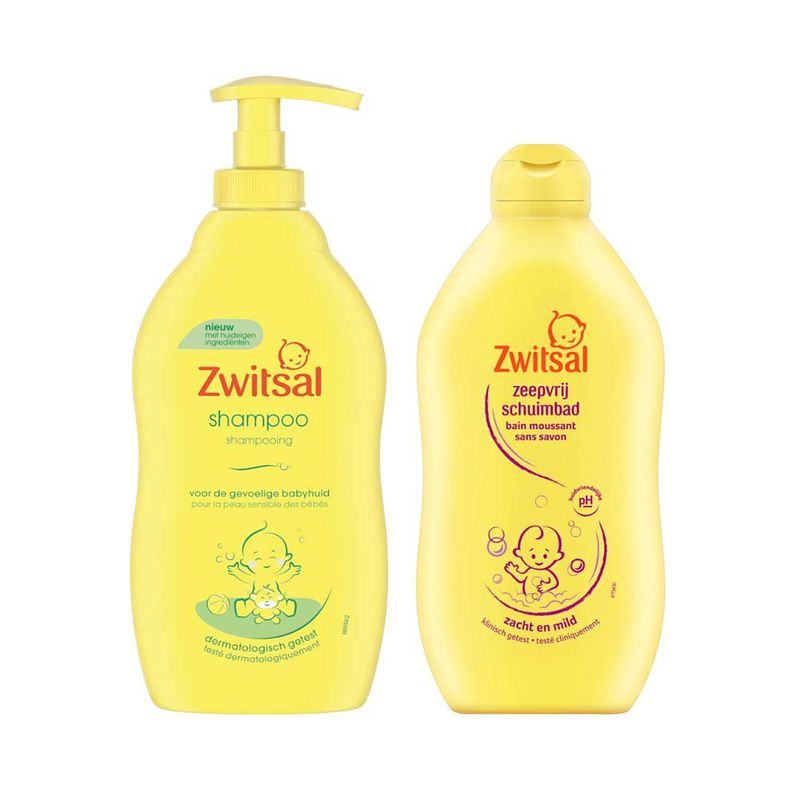 Foto van Zwitsal combinatieset: shampoo anti-prik + badschuim