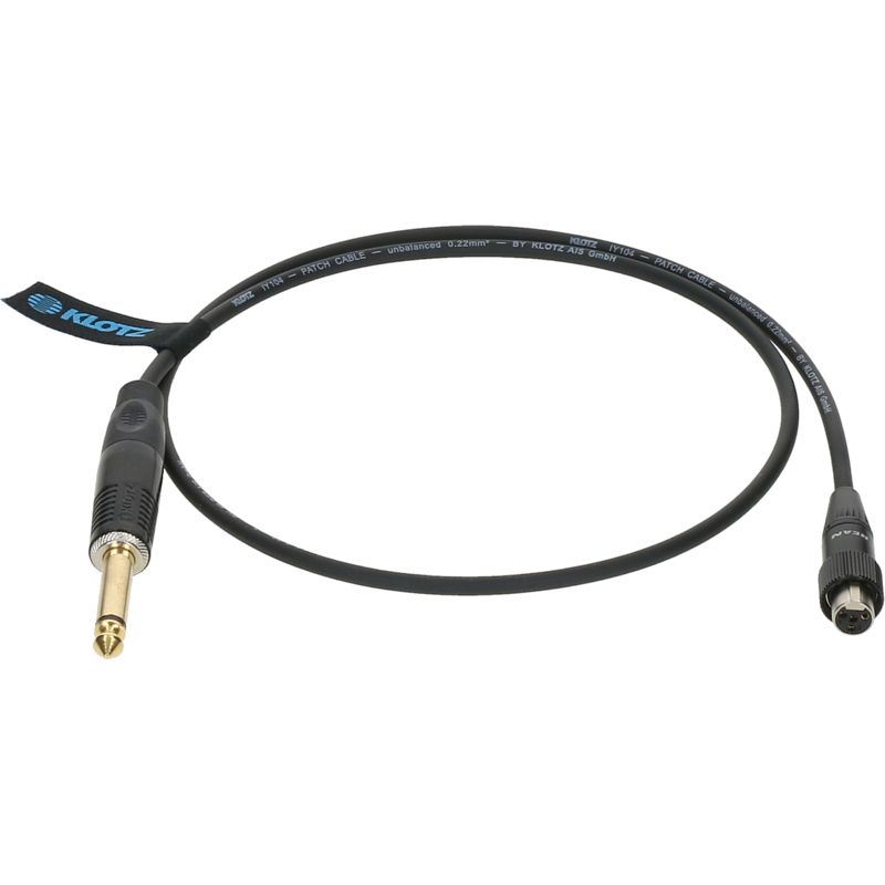 Foto van Klotz ksh-305p locking 4-pin mini xlr naar jack (recht) mono (shure) 70 cm