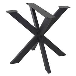 Foto van Ml-design tafelpoten x-design, zwart, 85x71x85 cm, gemaakt van metaal