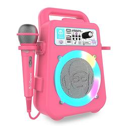 Foto van Idance k2v2pk karaoke set - bluetooth party speaker met discolicht - inclusief microfoon