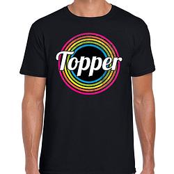 Foto van Topper fan t-shirt zwart voor heren - toppers m - feestshirts