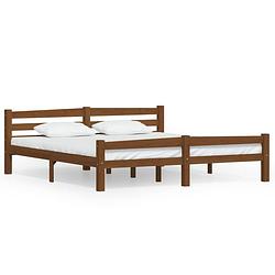 Foto van Vidaxl bedframe massief grenenhout honingbruin 180x200 cm