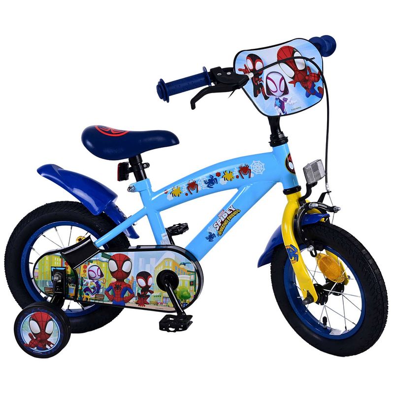 Foto van Spidey kinderfiets - jongens - 12 inch - blauw