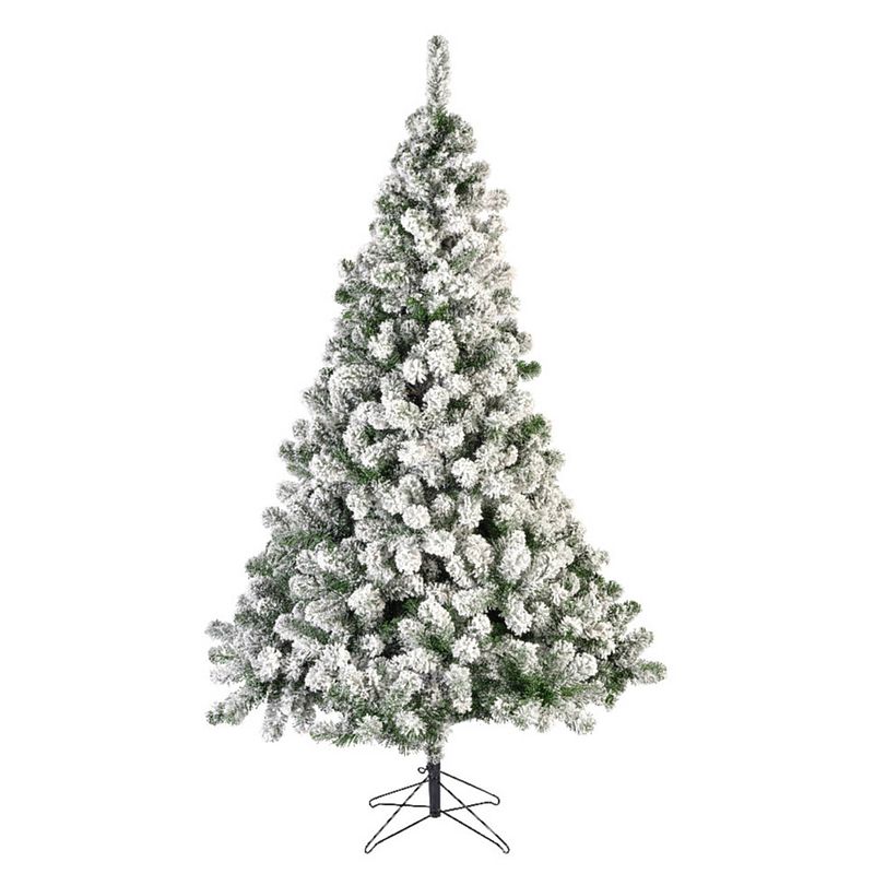 Foto van Kunst kerstboom imperial pine - 525 tips - met sneeuw - 180 cm