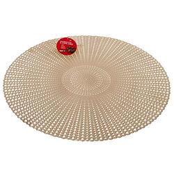 Foto van Ronde kunststof dinner placemats goud-kleur met diameter 40 cm - placemats