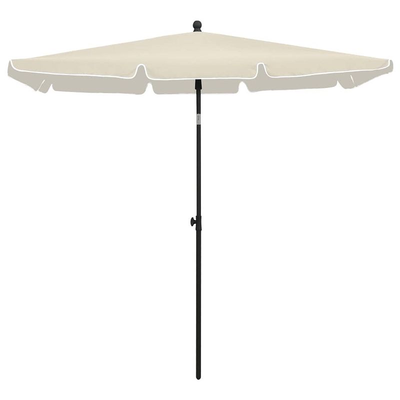 Foto van The living store parasol - tuinparasol 210x140x238 cm - zandkleurig - polyester/staal