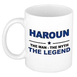 Foto van Haroun the man, the myth the legend cadeau koffie mok / thee beker 300 ml - naam mokken