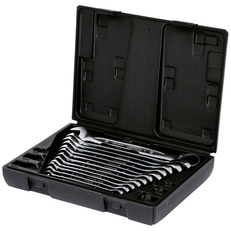 Foto van Ks tools combisleutel set met opbergkoffer (12 stuks 8-19mm)