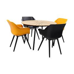 Foto van Hartman sophie studio orange- black/dave teak 110 cm. tuinset