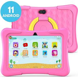 Foto van Spoused kindertablet - tablet kinderen - 7 inch - 32 gb - 3000 mah batterij - android 11.0 - blauw