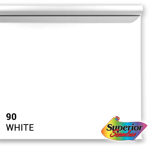 Foto van Superior achtergrondpapier 90 white 3,56 x 15m