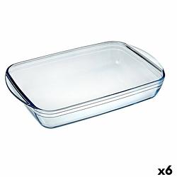 Foto van Serveerschaal pyrex classic 4,6 l 40,3 x 26,3 x 7,3 cm transparant glas (6 stuks)