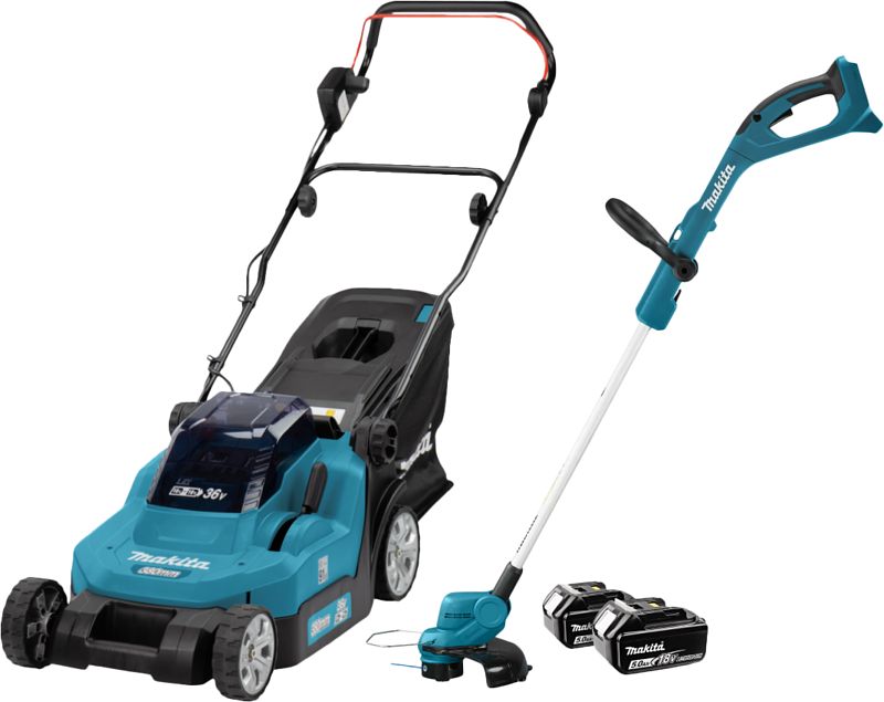 Foto van Makita dlm382cm2 + makita dur193z incl. 5,0 ah accu (2x)