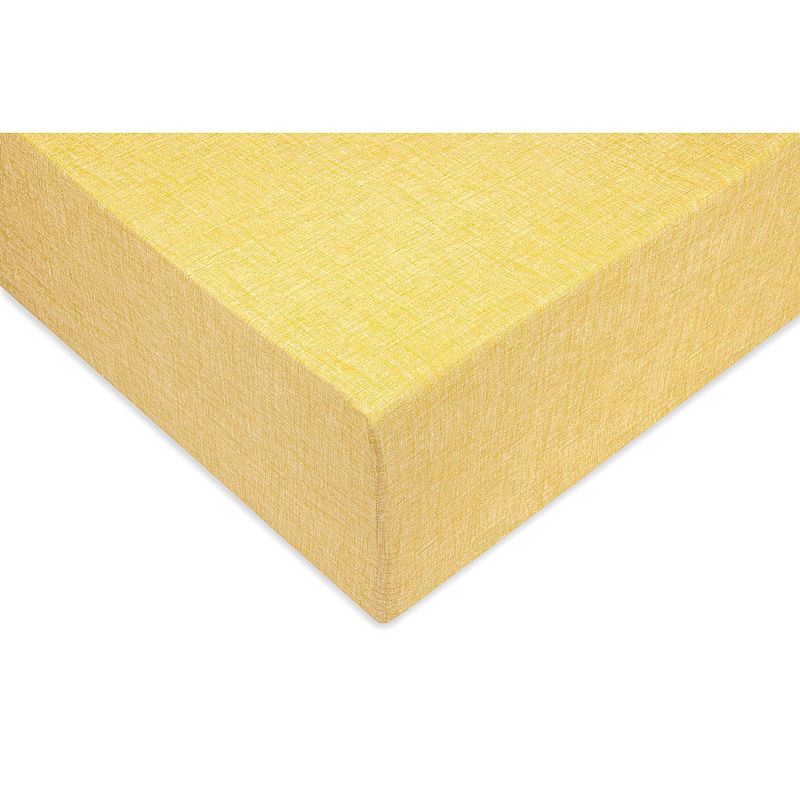 Foto van Zo home lino hoeslaken katoen linnen look 35cm hoek - aspen yellow 180x210/220cm