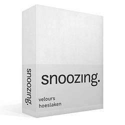 Foto van Snoozing velours hoeslaken