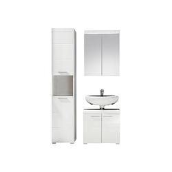Foto van Amandamandobea badkamer b met spiegelkast wit, wit hoogglans.