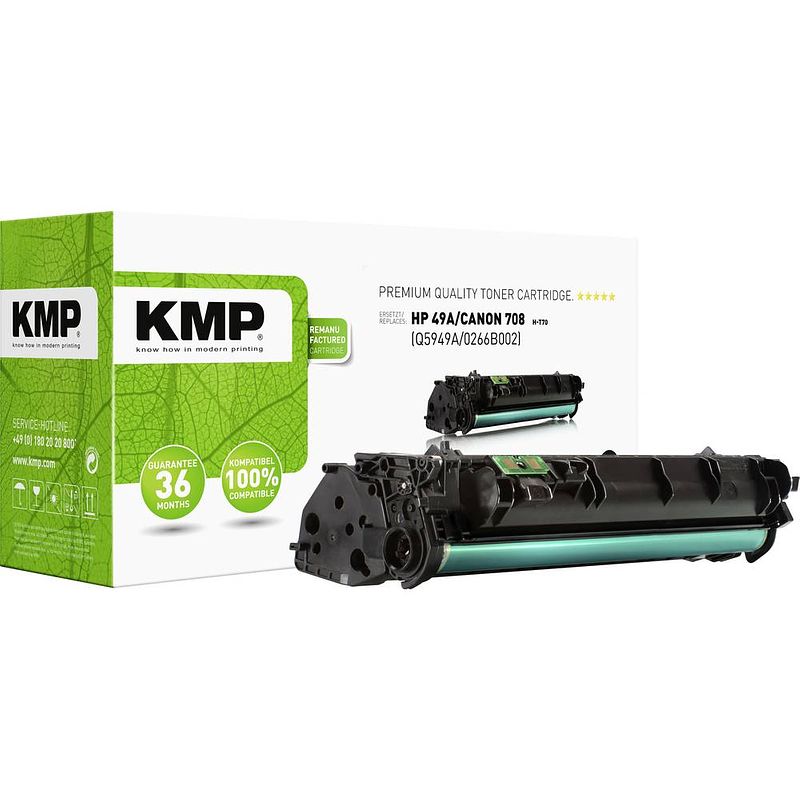 Foto van Kmp h-t70 tonercassette vervangt hp 49a, q5949a zwart 3250 bladzijden compatibel toner