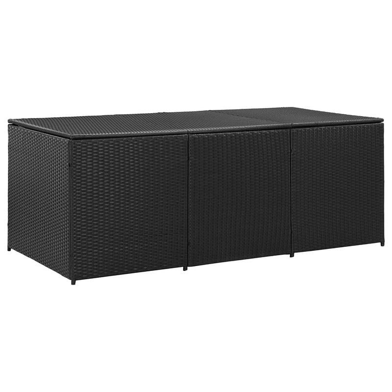 Foto van Vidaxl tuinbox 180x90x75 cm poly rattan zwart