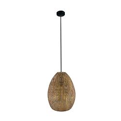 Foto van Dknc - hanglamp metaal - 37x37x47.5cm - goud