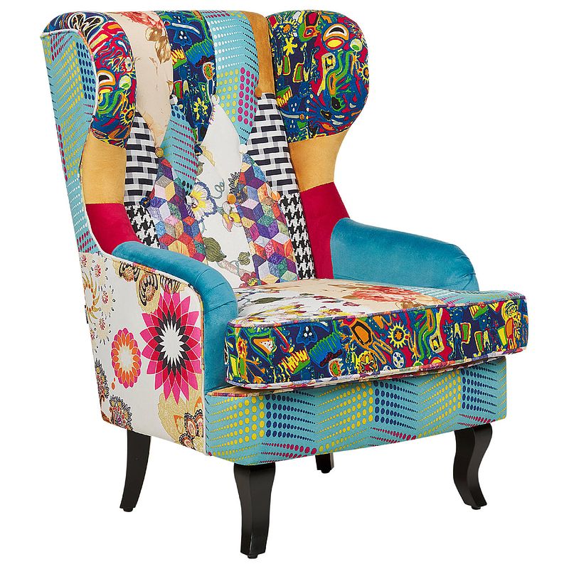 Foto van Beliani molde - fauteuil-multicolor-polyester