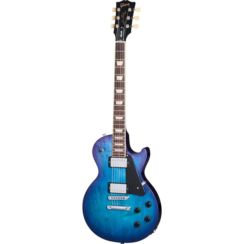 Foto van Gibson les paul studio blueberry burst elektrische gitaar met softcase